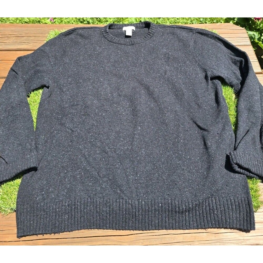 Mens Dockers Blue White Speckle Crewneck Sweater XL Cotton Blend